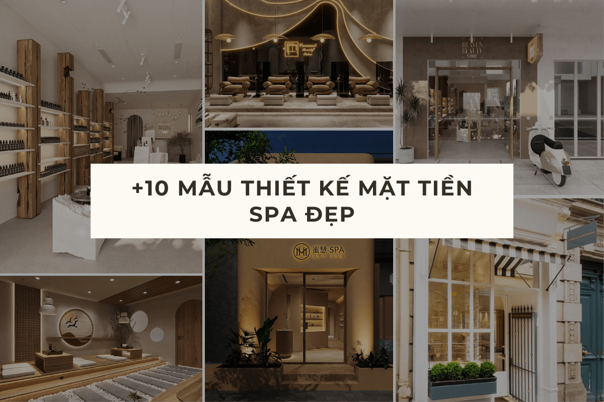 10 MẪU THIẾT KẾ MẶT TIỀN SPA ĐẸP