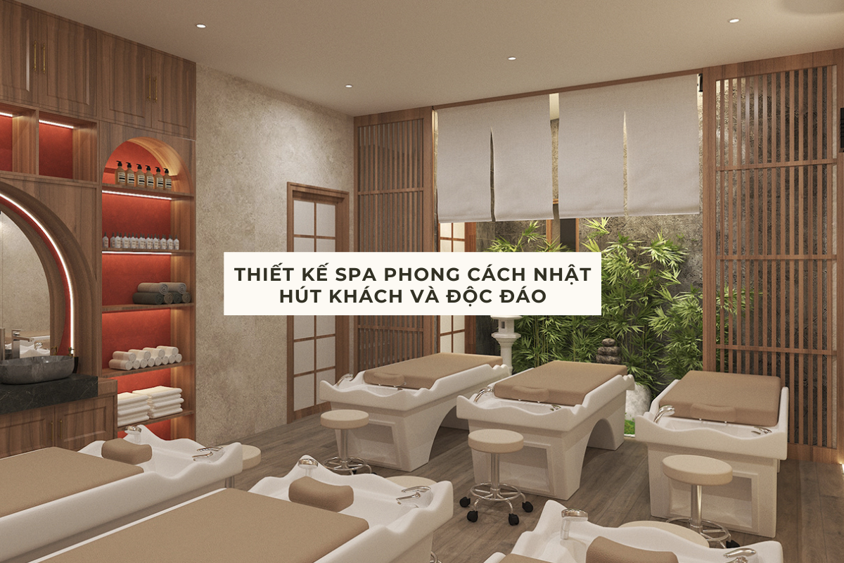 Thiết kế spa phong cách Nhật hút khách và độc đáo