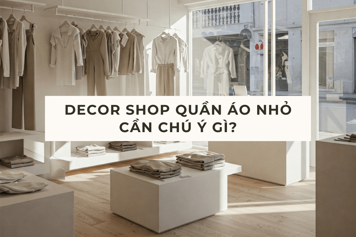 Decor shop quần áo nhỏ cần lưu ý gì?